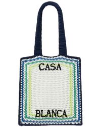 CASABLANCA - Stripe Crochet Shoulder Bag - Lyst