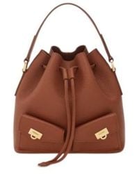 Ferragamo - Hug Multi-Pocket Bucket Bag - Lyst
