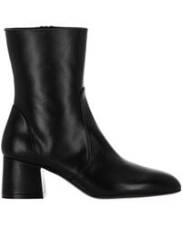 Stuart Weitzman - Round Toe Ankle Boots - Lyst