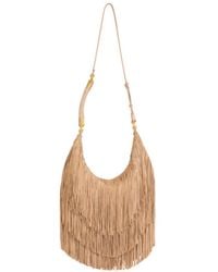 Balmain - Ébène Hobo Large Fringed Suede Bag - Lyst