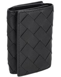 Bottega Veneta - Intreciato Knitted Three-Fold Wallet - Lyst