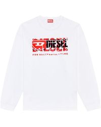 DIESEL - S-Baxt-N1 Cotton Sweatshirt - Lyst