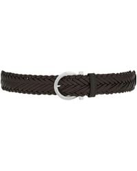 Ferragamo - Ferragamo Eyewear Braided Leather Belt - Lyst