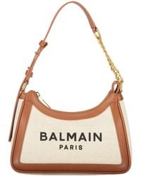 Balmain - Logo Canvas Shoulder Bag - Lyst