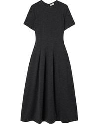 Brunello Cucinelli - Short-Sleeve Jersey Midi Dress - Lyst