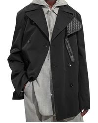 Bottega Veneta - Woven-Detail Double-Breasted Coat - Lyst