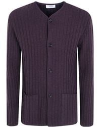 Lardini - Long Sleeve Buttoned Cardigan - Lyst