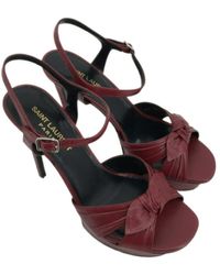 Saint Laurent - Logo High-Heeled Sandals - Lyst
