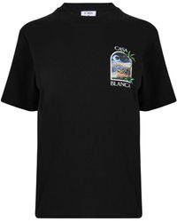 CASABLANCA - Crew-Neck Short-Sleeve T-Shirt - Lyst