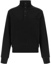 Entire studios - High-Neck Buttoned Sweatshirt - Lyst