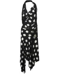 Junya Watanabe - Asymmetric Hem Polka Dot Midi Dress - Lyst