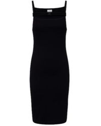 Courreges - Ribbed-Knit Cotton Jersey Midi Dress - Lyst
