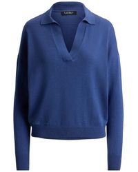 Ralph Lauren - V-Neck Knit Top - Lyst