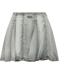 DIESEL - De Spiki Fsi Panelled Mini Skirt - Lyst