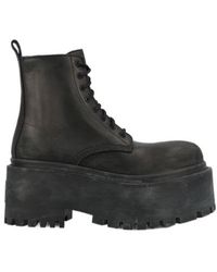 Balenciaga - Strike Platform Lace-Up Boots - Lyst