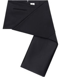 Courreges - Courrèges Folded Satin Mini Skirt - Lyst