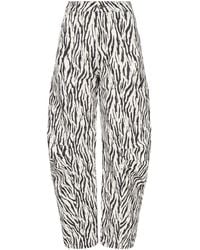 ROTATE BIRGER CHRISTENSEN - Printed Twill Cargo Pants - Lyst