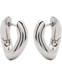 Balenciaga - Logo Engraved Earrings - Lyst