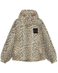 Ganni - Leopard Print Hooded Jacket - Lyst