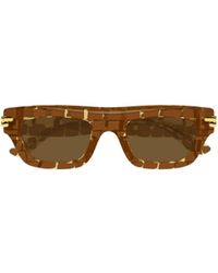 Bottega Veneta - Eyewear Mitre Square Frame Sunglasses - Lyst
