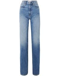 SLVRLAKE Denim - London Turn Up High-Rise Straight-Leg Jeans - Lyst