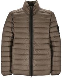 Stone Island - Zip Up High Neck Padded Jacket - Lyst