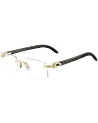 Cartier - Rimless Rectangular Frame Glasses - Lyst