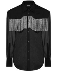DSquared² - Fringed Long-Sleeved Shirt - Lyst