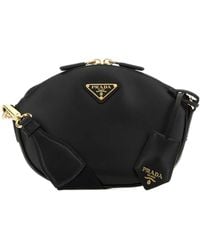 Prada - Triangle-Logo Zipped Crossbody Bag - Lyst