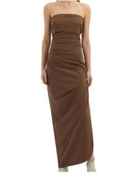 SIR. - Florent Strapless Ruched Crepe De Chine Gown - Lyst