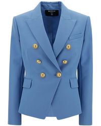 Balmain - Lion Signature Double-Breasted Blazer - Lyst
