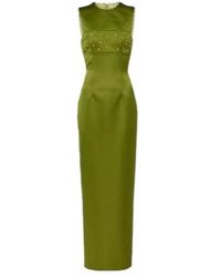 Emilia Wickstead - Amadine Embellished Satin Gown - Lyst