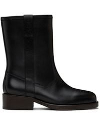 A.P.C. - Round Toe Ankle Boots - Lyst