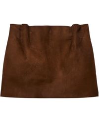 Prada - Suede Miniskirt - Lyst