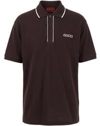 Gucci Bee Patch Polo Shirt in Black for Men | Lyst