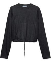 Prada - Long-Sleeved Wool And Cashmere T-Shirt - Lyst