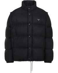 Prada - Quilted Stand-Collar Down Jacket - Lyst