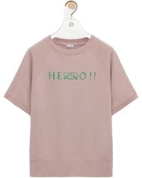 Loewe - Anagram-Print Short-Sleeve Sweater - Lyst