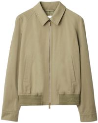 Burberry - Cotton Twill Harrington Jacket - Lyst