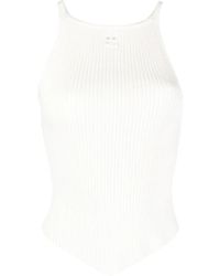 Courreges - Courrèges Rib-Knit Pointy Tank Top - Lyst