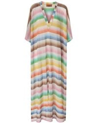 Missoni - V Neck Maxi Beach Cover Up Kaftan - Lyst