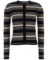 Max Mara - Studio Piombo Striped Cardigan - Lyst