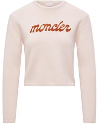 Moncler - Logo Detailed Crewneck Jumper - Lyst
