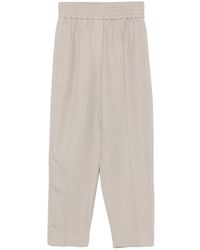 Brunello Cucinelli - Cropped Tapered-Leg Trousers - Lyst