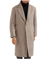 Brunello Cucinelli - Chevron-Pattern Single-Breasted Coat - Lyst
