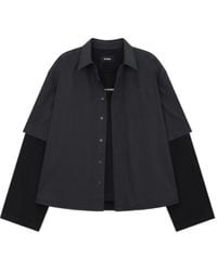 we11done - Double-Layered Cotton Shirt - Lyst