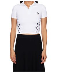 Marine Serre - Short Sleeve Printed Polo Shirt - Lyst