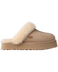UGG - Disquette Logo Embossed Platform Slippers - Lyst