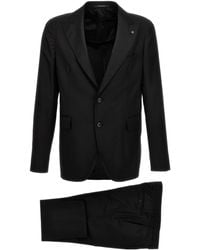 Tagliatore - Brooch-Detail Single-Breasted Suit - Lyst