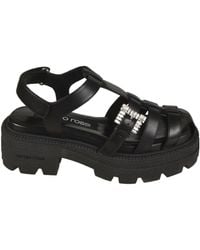 Sergio Rossi - Back Strap Embellished Buckle Sandals - Lyst